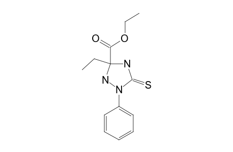 5-ETHOXYCARBONYL-5-ETYHL-2-PHENYL-[1,2,4]-TRIAZOLIDINE-3-THIONE