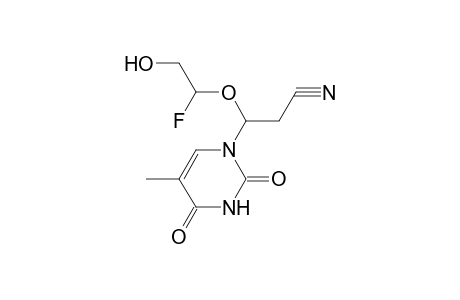Propanenitrile, 3-(1-fluoro-2-hydroxyethoxy)-3-(1,2,3,4-tetrahydro-5-methyl-2,4-dioxopyrimidin-1-yl)-