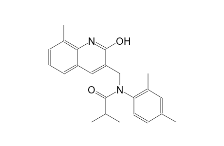 N-(2,4-dimethylphenyl)-N-[(2-hydroxy-8-methyl-3-quinolinyl)methyl]-2-methylpropanamide