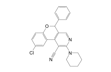 9-Chloro-5-phenyl-2-piperidino-5H-chromeno[3,4-c]pyridine-1-carbonitrile