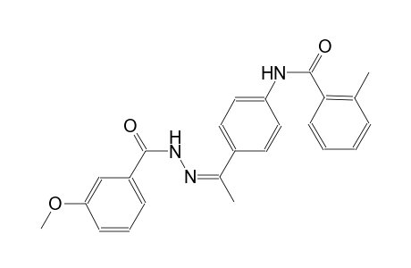 N-{4-[(1Z)-N-(3-methoxybenzoyl)ethanehydrazonoyl]phenyl}-2-methylbenzamide