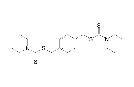 diethyldithiocarbamic acid, p-phenylenedimethylene ester