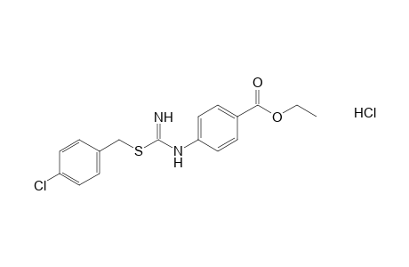 p-{{1-[(p-chlorobenzyl)thio]formimidoyl}amino}benzoic acid, ethyl ester, monohydrochloride