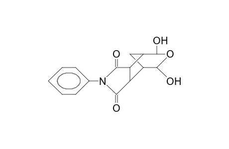 trans-8,10-Dihydroxy-cis-endo-4-phenyl-9-oxa-4-aza-tricyclo(5.3.1.0/2,6/)undecane-3,5-dione