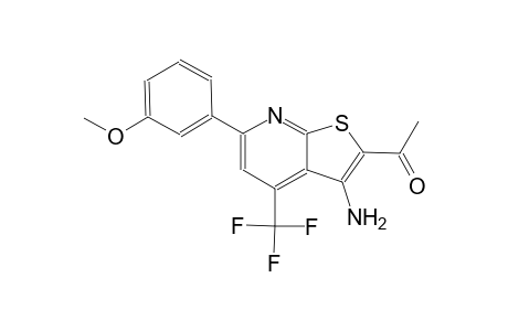 1-[3-amino-6-(3-methoxyphenyl)-4-(trifluoromethyl)thieno[2,3-b]pyridin-2-yl]ethanone