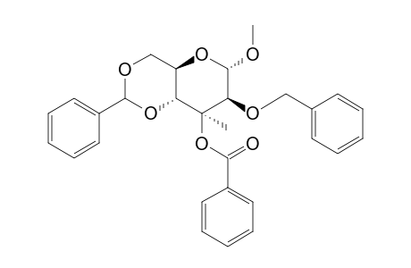 Methyl 3-O-benzoyl-2-O-benzyl-4,6-O-benzylidene-3-C-methyl-.alpha.-D-mannopyranoside