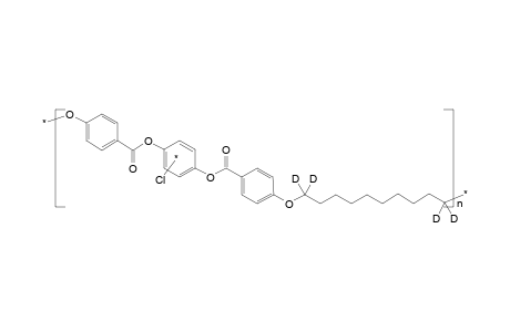 Poly{1-[4-[4-[(4-oxybenzoyl)oxy]chlorophenoxy]carbonylphenoxy]-1,1,10,10-tetradeuteriodecane}