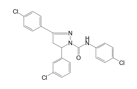 4'-CHLORO-5-(m-CHLOROPHENYL)-3-(p-CHLOROPHENYL)-2-PYRAZOLINE-1-CARBOXANILIDE