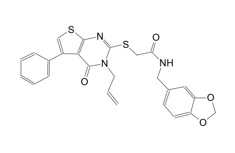 acetamide, N-(1,3-benzodioxol-5-ylmethyl)-2-[[3,4-dihydro-4-oxo-5-phenyl-3-(2-propenyl)thieno[2,3-d]pyrimidin-2-yl]thio]-