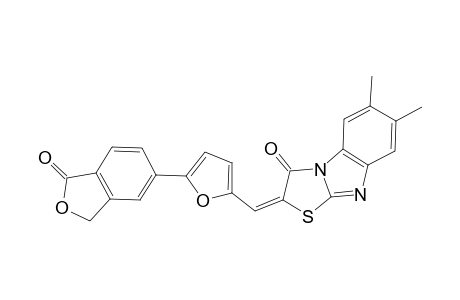 (2E)-2-[[5-(1-ketophthalan-5-yl)-2-furyl]methylene]-6,7-dimethyl-thiazolo[3,2-a]benzimidazol-1-one