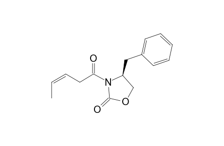 (4S)-3-[(Z)-1-oxopent-3-enyl]-4-(phenylmethyl)-2-oxazolidinone