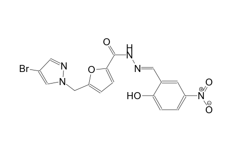5-[(4-bromo-1H-pyrazol-1-yl)methyl]-N'-[(E)-(2-hydroxy-5-nitrophenyl)methylidene]-2-furohydrazide