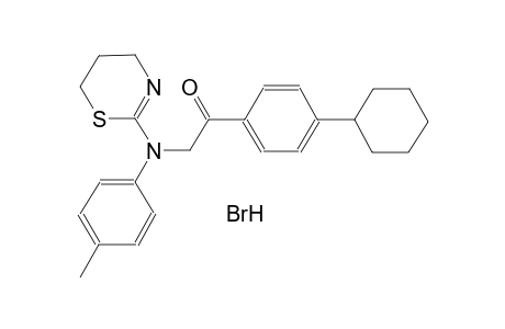 1-(4-cyclohexylphenyl)-2-(5,6-dihydro-4H-1,3-thiazin-2-yl-4-methylanilino)ethanone hydrobromide