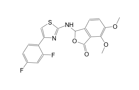 3-{[4-(2,4-difluorophenyl)-1,3-thiazol-2-yl]amino}-6,7-dimethoxy-2-benzofuran-1(3H)-one