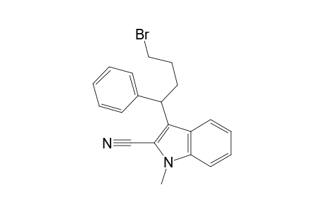 3-(4-Bromo-1-phenylbutyl)-1-methylindole-2-carbonitrile