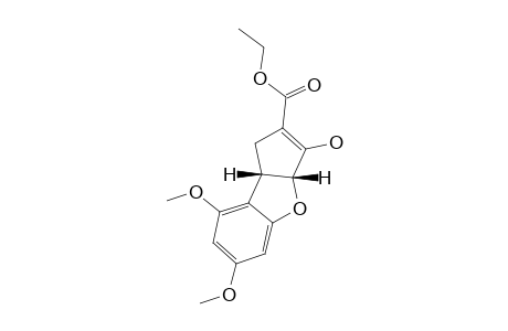 ETHYL-RAC-(3AR,8BS)-3-HYDROXY-6,8-DIMETHOXY-3A,8B-DIHYDRO-1H-CYCLOPENTA-[B]-BENZOFURAN-2-CARBOXYLATE