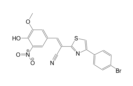 (2E)-2-[4-(4-bromophenyl)-1,3-thiazol-2-yl]-3-(4-hydroxy-3-methoxy-5-nitrophenyl)-2-propenenitrile