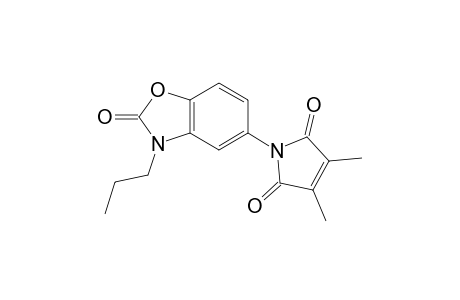 1H-Pyrrole-2,5-dione, 1-(2,3-dihydro-2-oxo-3-propyl-5-benzoxazolyl)-3,4-dimethyl-