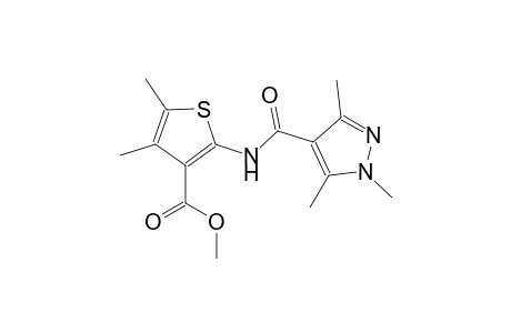 methyl 4,5-dimethyl-2-{[(1,3,5-trimethyl-1H-pyrazol-4-yl)carbonyl]amino}-3-thiophenecarboxylate