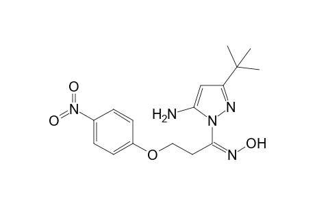 (NZ)-N-[1-(5-amino-3-tert-butylpyrazol-1-yl)-3-(4-nitrophenoxy)propylidene]hydroxylamine