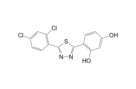 4-[5-(2,4-Dichlorophenyl)-1,3,4-thiadiazol-2-yl]benzene-1,3- diol