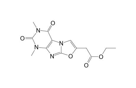 Oxazolo[2,3-f]purine-7-acetic acid, 1,2,3,4-tetrahydro-1,3-dimethyl-2,4-dioxo-, ethyl ester
