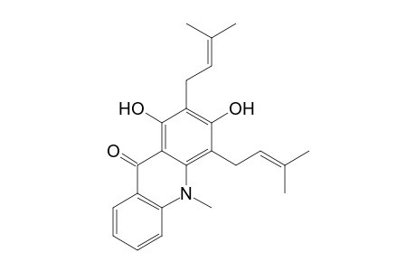 1,3-Dihydroxy-10-methyl-2,4-bis(3-methylbut-2-enyl)-9-acridinone