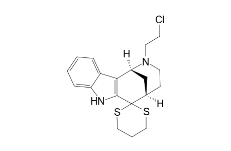 N-(2-Chloroethyl)-6-(1,3-dithian-2-yl)-1,2,3,4,5,6-hexahydro-1,5-methano-2-azocino[4,3-a]indole