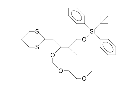 2-(1-[T-Butyl-diphenyl-siloxy]-2(R)-methyl-3(S)-[(.beta.-methoxy-ethoxy)-methoxy]-butyl>-1,3-dithiane