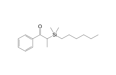 2-(Dimethylhexylsilyl)-1-phenylpropanone