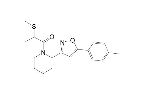 2-(methylthio)-1-(2-(5-(p-tolyl)isoxazol-3-yl)piperidin-1-yl)propan-1-one