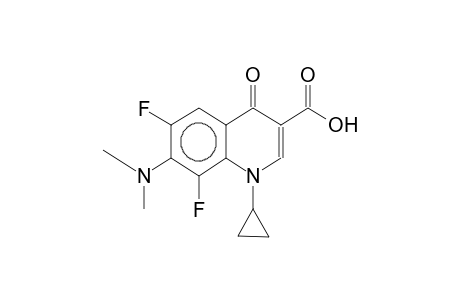 1-cyclopropyl-6,8-difluoro-7-dimethylamino-4-quinolone-3-carboxylic acid