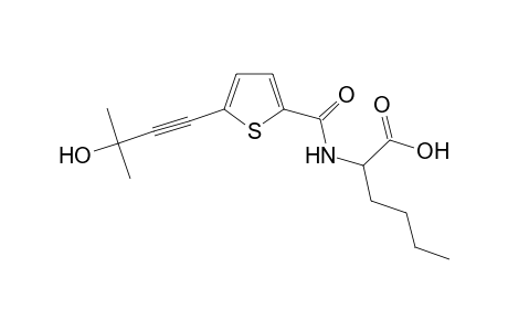 Hexanoic acid, 2-[[[5-(3-hydroxy-3-methyl-1-butynyl)-2-thienyl]carbonyl]amino]-