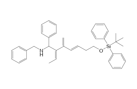 (+-)-(E,2Z)-N-Benzyl-7-[tert-butyl(diphenyl)silyl]oxy-2-ethylidene-3-methylene-1-phenyl-hept-4-en-1-amine