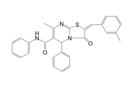 (2E)-7-methyl-2-(3-methylbenzylidene)-3-oxo-N,5-diphenyl-2,3-dihydro-5H-[1,3]thiazolo[3,2-a]pyrimidine-6-carboxamide