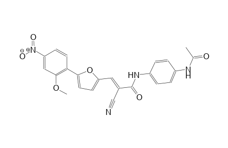 (2E)-N-[4-(acetylamino)phenyl]-2-cyano-3-[5-(2-methoxy-4-nitrophenyl)-2-furyl]-2-propenamide