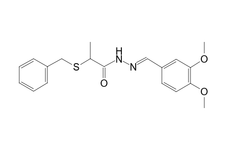Propanehydrazide, 2-benzylthio-N2-(3,4-dimethoxybenzylideno)-
