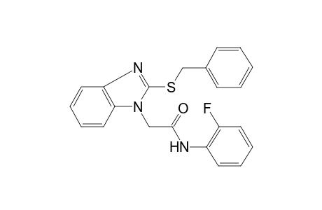 2-(2-benzylsulfanylbenzimidazol-1-yl)-N-(2-fluorophenyl)acetamide