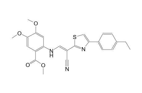 methyl 2-({(E)-2-cyano-2-[4-(4-ethylphenyl)-1,3-thiazol-2-yl]ethenyl}amino)-4,5-dimethoxybenzoate
