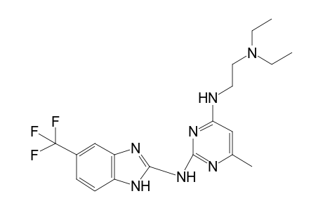 2-[4-[2-[Diethylamino]ethyl]amino]-6-methyl-2-pyrimidinyl]amino]-5-[trifluoromethyl]benzimidazole