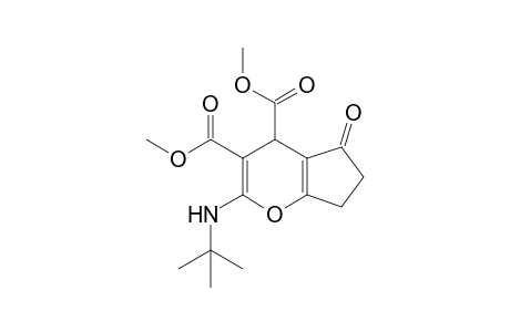 2-(tert-butylamino)-5-keto-6,7-dihydro-4H-cyclopenta[b]pyran-3,4-dicarboxylic acid dimethyl ester