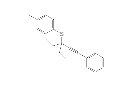 (3-Ethyl-1-phenylpent-1-yn-3-yl) (p-tolyl) sulfide