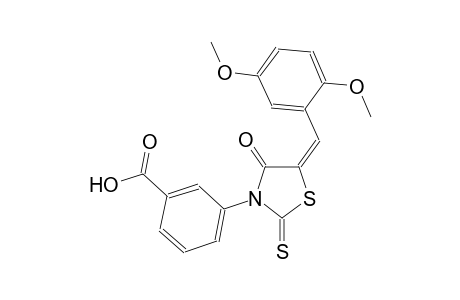 3-[(5E)-5-(2,5-dimethoxybenzylidene)-4-oxo-2-thioxo-1,3-thiazolidin-3-yl]benzoic acid