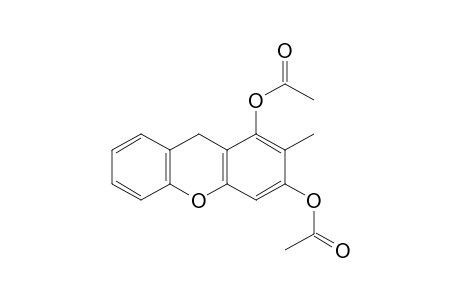 9H-Xanthene-1,3-diol, 2-methyl-, diacetate