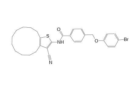 4-[(4-bromophenoxy)methyl]-N-(3-cyano-4,5,6,7,8,9,10,11,12,13-decahydrocyclododeca[b]thien-2-yl)benzamide