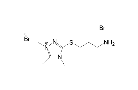 3-((3-aminopropyl)thio)-1,4,5-trimethyl-4H-1,2,4-triazol-1-ium bromide hydrobromide