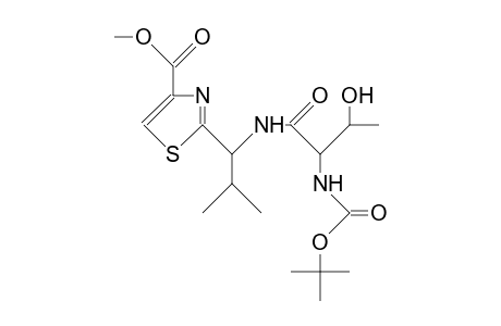 2-(<R>-1-<N-tert-Butyloxycarbonyl-(S)-threonyl>-amino-2-methyl-propyl)-4-methoxycarbonyl-thiazole