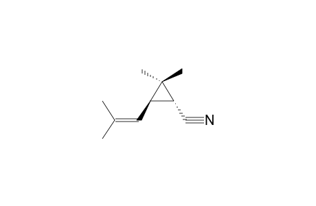 Cyclopropanecarbonitrile, 2,2-dimethyl-3-(2-methyl-1-propenyl)-, trans-