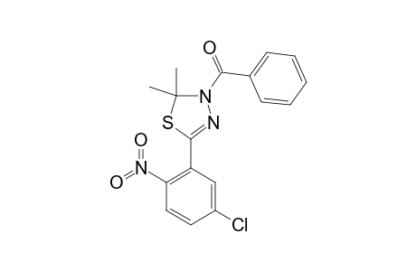 3-PHENYLCARBONYL-5-(2-NITRO-5-CHLOROPHENYL)-2,2-DIMETHYL-2,3-DIHYDRO-1,3,4-THIADIAZOLE