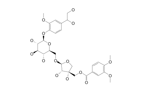 4-(1,2-DIHYDROXYETHYL)-2-METHOXYPHENYL-1-O-BETA-D-[5-O-(3,4-DIMETHOXYBENZOYL)]-APIOFURANOSYL-(1->6)-BETA-D-GLUCOPYRANOSIDE